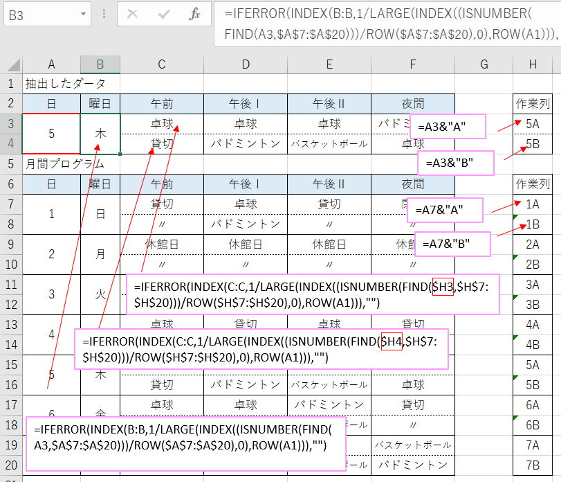 □ 枠に、日付を入力して、該当データを抽出します
